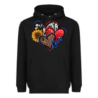 Black 4th of july american hearts Heavyweight Hoodie - Jasminsmagicworld