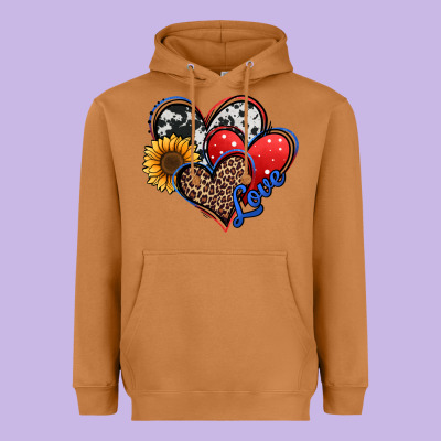 4th Of July American Hearts Heavyweight Hoodie Designed By Jasminsmagicworld