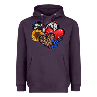 Plum 4th of july american hearts Heavyweight Hoodie - Jasminsmagicworld