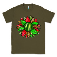 Army Green watermelon sunflower Classic Tee - Zillion Design Studio