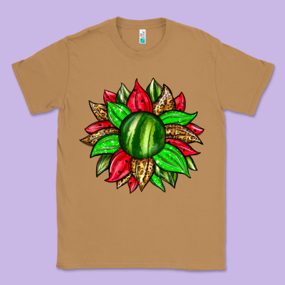 Watermelon Sunflower Classic Tee Designed By Zillion Design Studio
