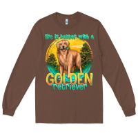Life Is Better With A Golden Retriever Long Sleeve Tee | Teevron