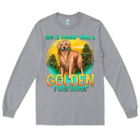 Heather Grey life is better with a golden retriever Long Sleeve Tee - texasbilliewilder