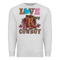 Dove Grey valentines day love my cowboy Premium Sweatshirt - AdoDesignShop