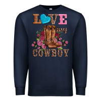 Navy valentines day love my cowboy Premium Sweatshirt - AdoDesignShop