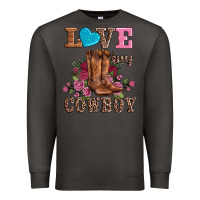 Smoke valentines day love my cowboy Premium Sweatshirt - AdoDesignShop