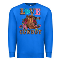 True Royal valentines day love my cowboy Premium Sweatshirt - AdoDesignShop