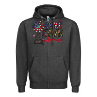 Charcoal Heather small town america Zipper Hoodie - CowhideDigitalArt