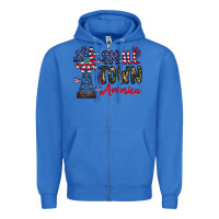 True Royal small town america Zipper Hoodie - CowhideDigitalArt