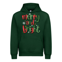Forest Green merry and bright Urban Hoodie - MaliasSmallBusiness