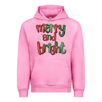 Fuchsia Pink merry and bright Urban Hoodie - MaliasSmallBusiness