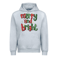 Heather Grey merry and bright Urban Hoodie - MaliasSmallBusiness