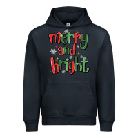 Navy merry and bright Urban Hoodie - MaliasSmallBusiness