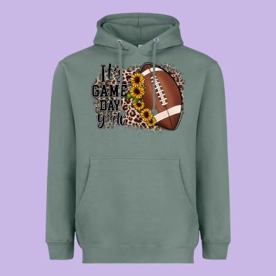 It's Game Day Y'all Heavyweight Hoodie Designed By Jahusdesignshop