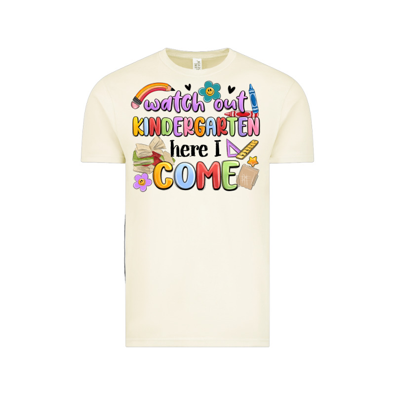 Watch Out Kindergarten Here I Come Vintage Tee by MaliasSmallBusiness | Teevron