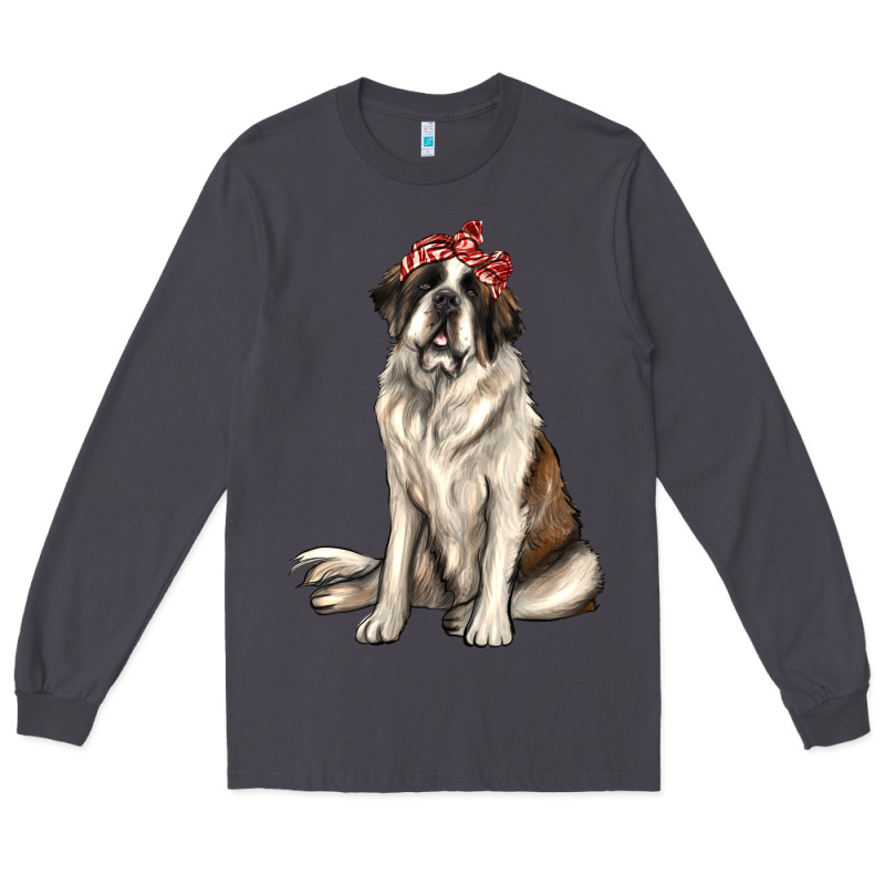 St Bernard With Bandanna Long Sleeve Tee by texasbilliewilder | Teevron