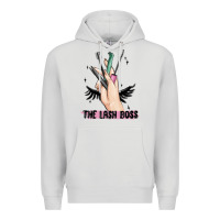 Dove Grey the lash boss Premium Hoodie - MaliasSmallBusiness