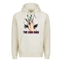 Oatmeal Heather the lash boss Premium Hoodie - MaliasSmallBusiness