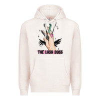 Pale Pink the lash boss Premium Hoodie - MaliasSmallBusiness