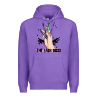 Purple the lash boss Premium Hoodie - MaliasSmallBusiness