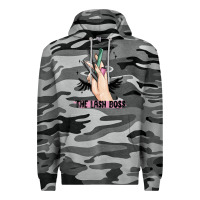 Slate Camo the lash boss Premium Hoodie - MaliasSmallBusiness