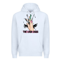 White the lash boss Premium Hoodie - MaliasSmallBusiness