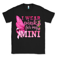 Black I Wear Pink For My Mini with Butterfly Classic Tee - texasbilliewilder