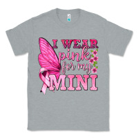 Heather Grey I Wear Pink For My Mini with Butterfly Classic Tee - texasbilliewilder