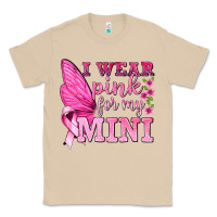 Mushroom I Wear Pink For My Mini with Butterfly Classic Tee - texasbilliewilder