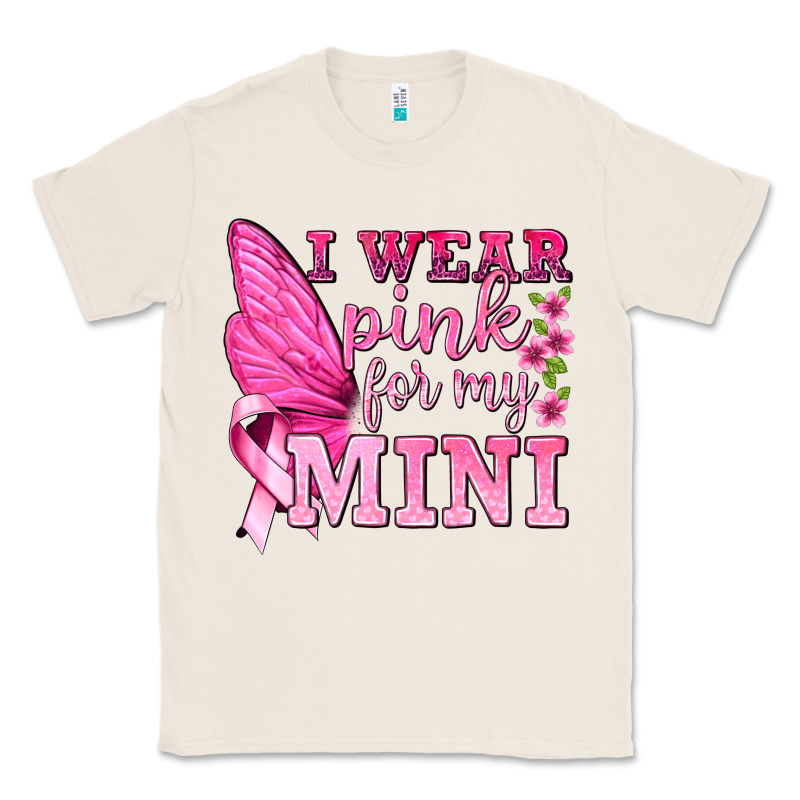 I Wear Pink For My Mini With Butterfly Classic Tee by texasbilliewilder | Teevron