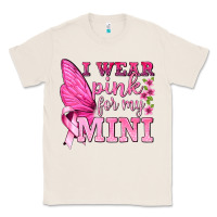 Natural I Wear Pink For My Mini with Butterfly Classic Tee - texasbilliewilder