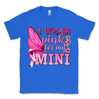True Royal I Wear Pink For My Mini with Butterfly Classic Tee - texasbilliewilder