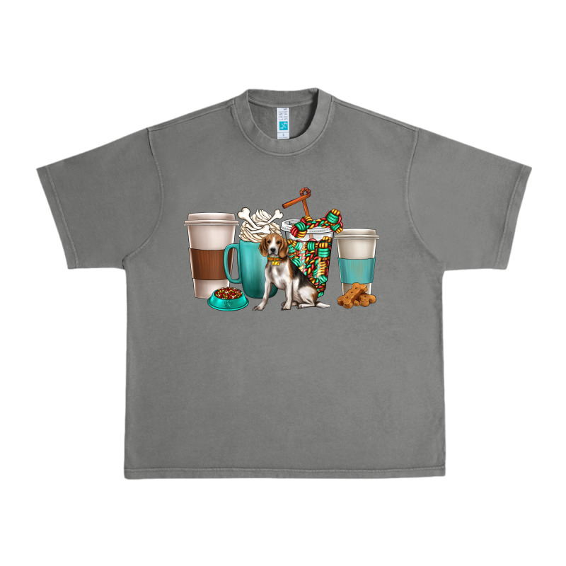Beagle Dog Coffee Cups Urban Heavy Tee by texasbilliewilder | Teevron