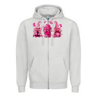 Dove Grey breast cancer gnomies Zipper Hoodie - FaDigitalArtStudio