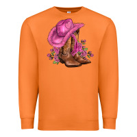 Carrot valentines day boots cowgirl hat and roses Premium Sweatshirt - AdoDesignShop