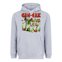 Heather Grey gin`gle all the way with bottle and cocktails Heavyweight Hoodie - AdoDesignShop