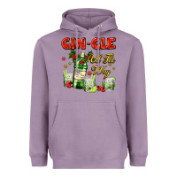 Lavender gin`gle all the way with bottle and cocktails Heavyweight Hoodie - AdoDesignShop