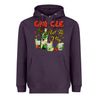 Plum gin`gle all the way with bottle and cocktails Heavyweight Hoodie - AdoDesignShop