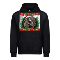 Black Merry Christmas skeleton Urban Hoodie - NancyCooperArtShop