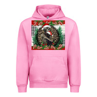 Fuchsia Pink Merry Christmas skeleton Urban Hoodie - NancyCooperArtShop