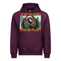 Mauve Wine Merry Christmas skeleton Urban Hoodie - NancyCooperArtShop