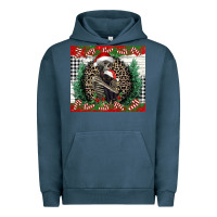 Pigment Midnight Navy Merry Christmas skeleton Urban Hoodie - NancyCooperArtShop
