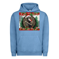 Pigment Pebble Blue Merry Christmas skeleton Urban Hoodie - NancyCooperArtShop