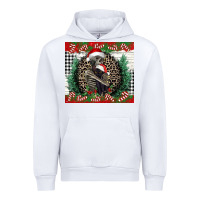 White Merry Christmas skeleton Urban Hoodie - NancyCooperArtShop