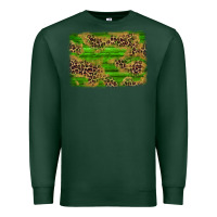 Sports Green western leopard distressed background Premium Sweatshirt - AdoDesignShop