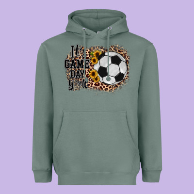 It's Game Day Y'all Soccer Heavyweight Hoodie Designed By Jahusdesignshop