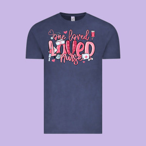 One Loved Nurse Valentine's Day Vintage Tee Designed By Maliassmallbusiness