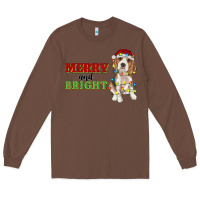 Chestnut merry and bright beagle Long Sleeve Tee - RanaPortraitStore