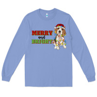 Colony Blue merry and bright beagle Long Sleeve Tee - RanaPortraitStore