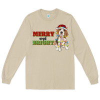 Mushroom merry and bright beagle Long Sleeve Tee - RanaPortraitStore